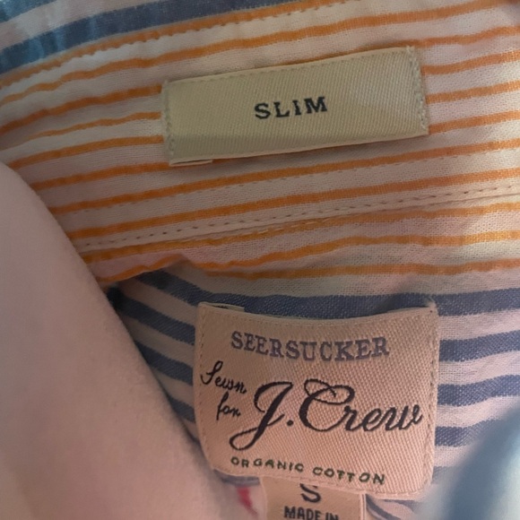 J.Crew Multicolor Striped Seersucker Button Down Shirt | Women’s Small - Picture 3 of 10